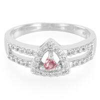 Bague en argent et Tourmaline cuprifère rose