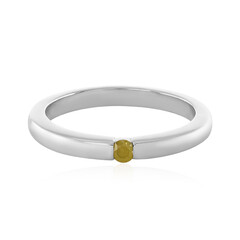 Bague en argent et Diamant jaune I3