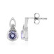 Boucles d'oreilles en argent et Tanzanite non chauffée