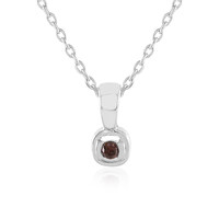 Collier en argent et Diamant rouge I3