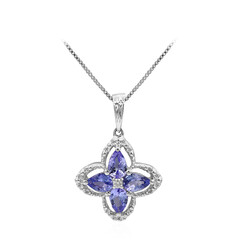 Collier en argent et Tanzanite