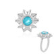 Bague en argent et Topaze Paraiba