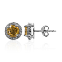 Boucles d'oreilles en argent et Citrine