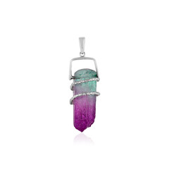 Pendentif en argent et Quartz multicolore