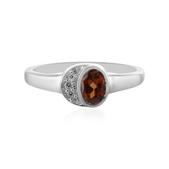 Bague en argent et Zircon framboise