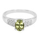 Bague en argent et Apatite Citron