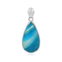 Pendentif en argent et Opale bleue d'Atacama