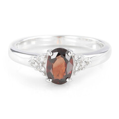 Bague en argent et Zircon chocolat