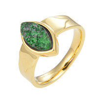 Bague en argent et Uvarovite