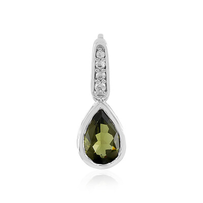 Pendentif en argent et Moldavite