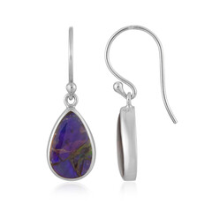 Boucles d'oreilles en argent et Ammolite