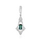 Pendentif en argent et Tourmaline verte de Benedito