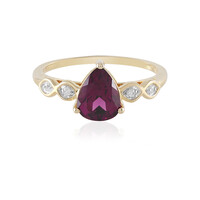 Bague en or et Grenat magenta