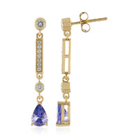 Boucles d'oreilles en argent et Tanzanite