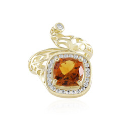 Bague en or et Citrine Madère (Ornaments by de Melo)