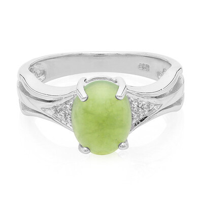 Bague en argent et Chrysoprase impériale