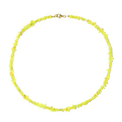 Collier en argent et Opale éthiopienne jaune