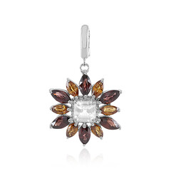 Pendentif en argent et Zircon rose