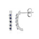 Boucles d'oreilles en argent et Saphir bleu