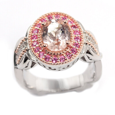 Bague en argent et Morganite (Dallas Prince Designs)