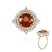 Bague en or et Grenat Hessonite