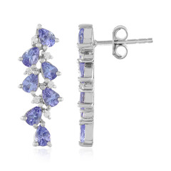 Boucles d'oreilles en argent et Tanzanite