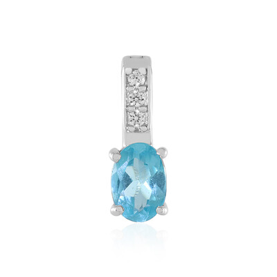 Pendentif en argent et Apatite bleue