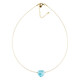 Collier en acier inoxydable et Larimar