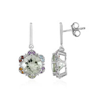 Boucles d'oreilles en argent et Améthyste verte