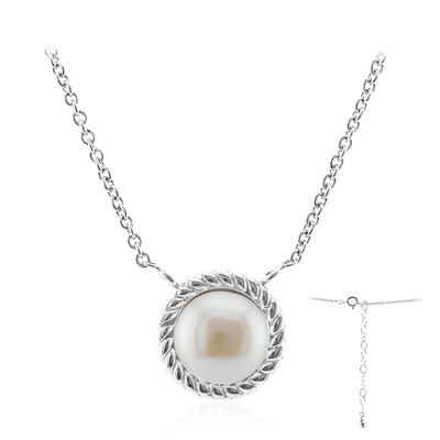 Collier en argent et Perle blanche de culture d'eau douce