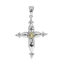 Pendentif en argent et Béryl jaune