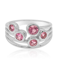 Bague en argent et Tourmaline rose