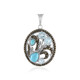 Pendentif en argent et Turquoise Sleeping Beauty