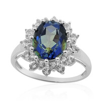 Bague en argent et Topaze bleue Mystique