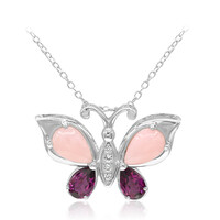 Collier en argent et Opale rose