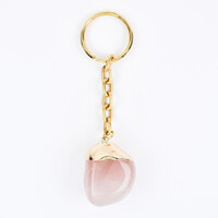 Accessoire en acier inoxydable et Quartz rose