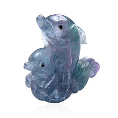 Figurine et Fluorite