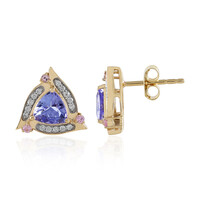 Boucles d'oreilles en or et Tanzanite