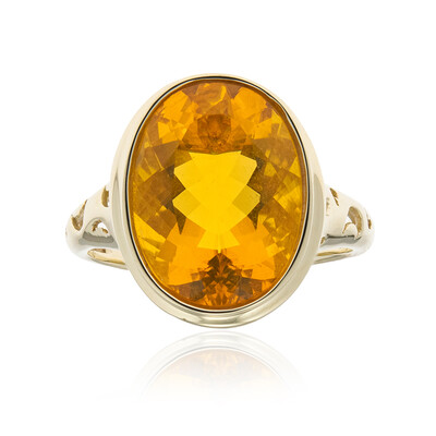 Bague en or et Opale de Feu du Mexique (CUSTODANA)