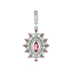 Pendentif en argent et Tourmaline rose du Nigéria