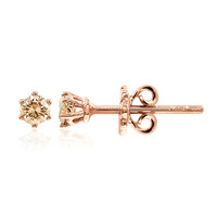 Boucles d'oreilles en or et Diamant rose de France SI1 d'Argyle 