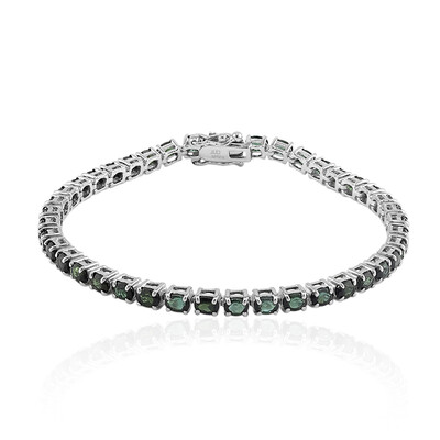 Bracelet en argent et Tourmaline verte du Brésil