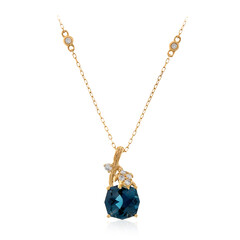 Collier en or et Topaze bleu de Londres (Smithsonian)