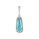 Pendentif en argent et Turquoise bleue de Mohavie