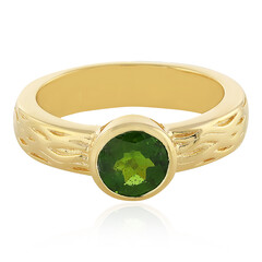 Bague en argent et Diopside de Russie