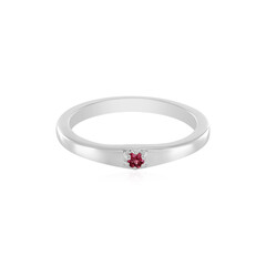 Bague en argent et Spinelle rose