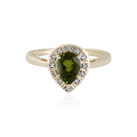 Bague en or et Tourmaline verte du Brésil