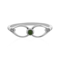 Bague en argent et Diamant vert I3