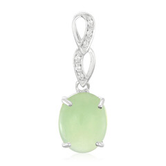 Pendentif en argent et Chrysoprase impériale