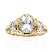 Bague en or et Quartz Herkimer (Amanda Adkins)